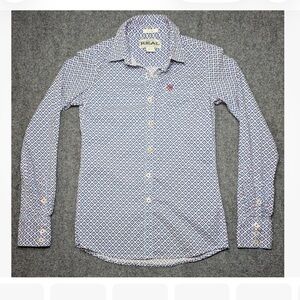 Ariat Women's Blue and White Button Down Shirt